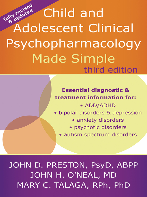 Title details for Child and Adolescent Clinical Psychopharmacology Made Simple by John D. Preston - Available